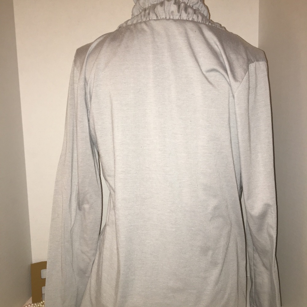 XL Gray Ruffle tie Cardigan. Excellent Condition. - Picture 6 of 8